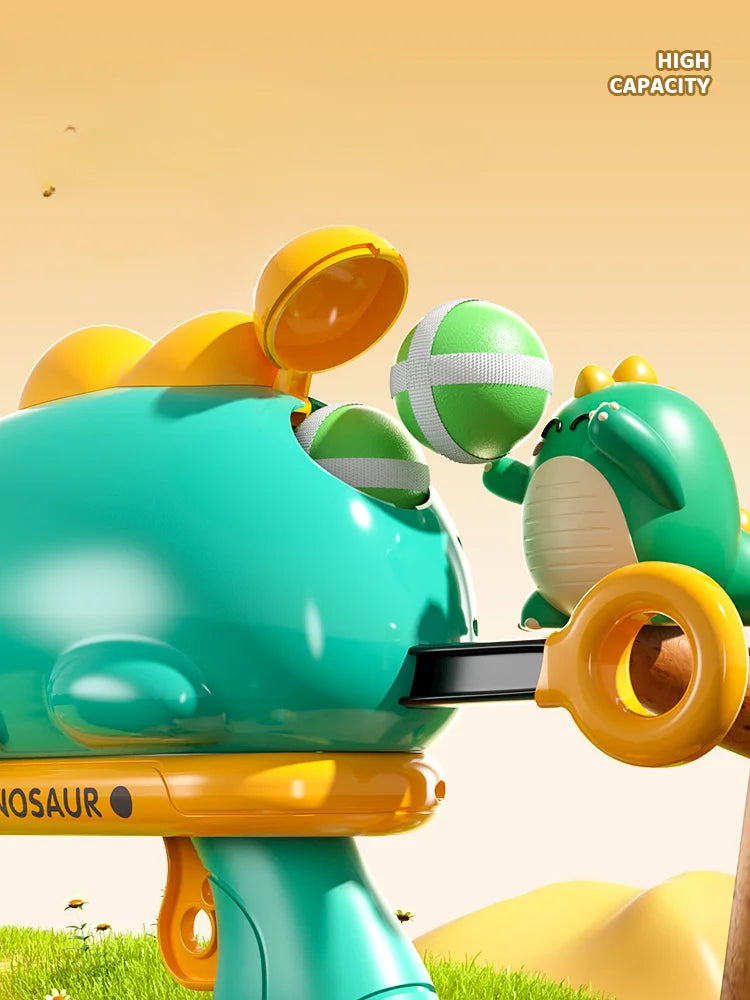 Dinosaur ball gun catapult sticky ball, children's baby toy, birthday gift