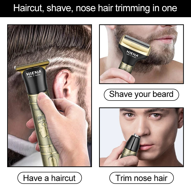 HIENA Hair Clippers for Men Professional Beard machines Trimmer Set Cordless Mens Hair Trimmer Electric shaving razor man