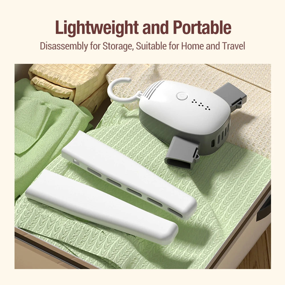 110-220V Mini Electric Portable Heated Clothes Dryer Drying Machine Shoes Clothes Drying Rack Hangers Foldable Heater