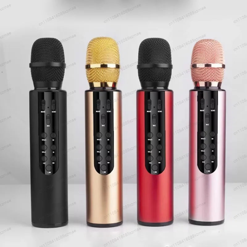 2.4G Wireless KTV Microphone Speaker， All-in-One with Professional Sound Effects， for Home Karaoke， Outdoor， Party， Portable