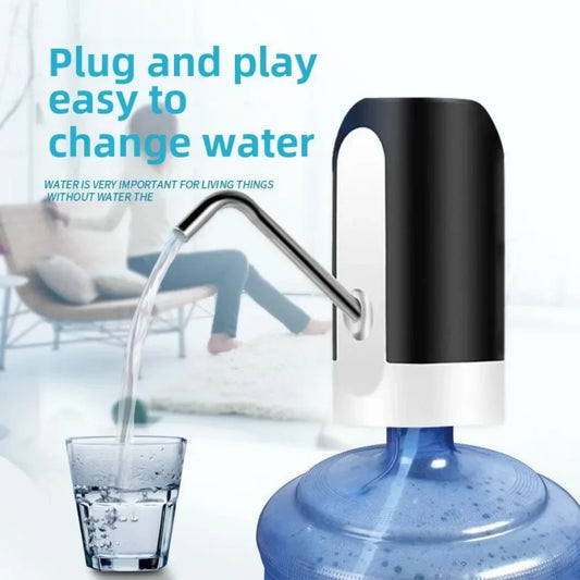 USB Charging Automatic Switch Water Dispenser 1pc White/black Water Bottle Pump Electric Drinkware Kitchen Dining Bar Home