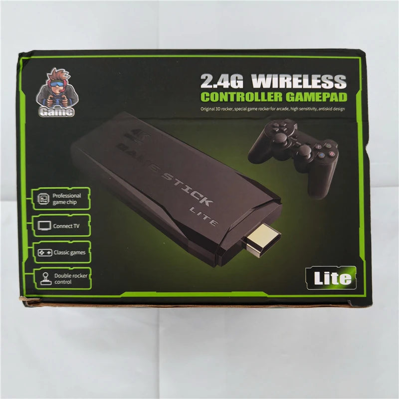 M8 TV Stick Video Game Console 2.4G Double Wireless Controller 4K 20000 Games 32GB Retro Games for Children Christmas Gift
