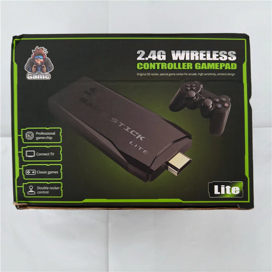 M8 TV Stick Video Game Console 2.4G Double Wireless Controller 4K 20000 Games 32GB Retro Games for Children Christmas Gift