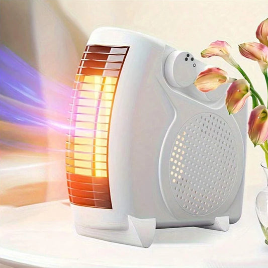 220V Winter Warmer Household Desktop Electric Heater Fan 3 Gear Adjustable Warm Air Blower Ripple Heating Machine Bedroom Office