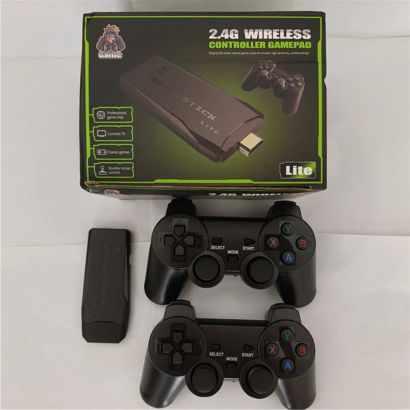 M8 TV Stick Video Game Console 2.4G Double Wireless Controller 4K 20000 Games 32GB Retro Games for Children Christmas Gift