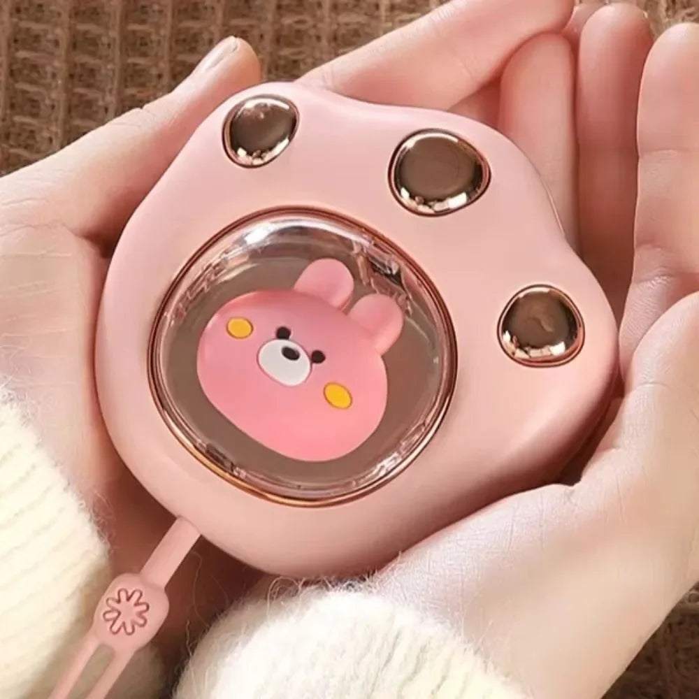 Cute Mini Cat's Claw Hand Warmer Rechargeable 2 Heat Levels Electric Heater Portable Pocket Warmer Students