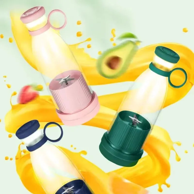 Mini Electric Juicer Cup 6 Blades Blender Milkshake Machine USB Portable Fruit Milk Mixing Tool Fresh Juice Blender