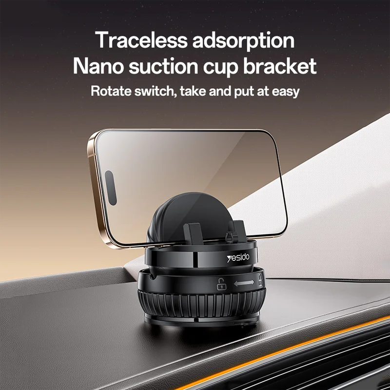 Ultra Strong Magnetic Phone Holder Foldable Design 360° Adjustable Vacuum Mount for Car Desk Bathroom Universal Use 2025 New
