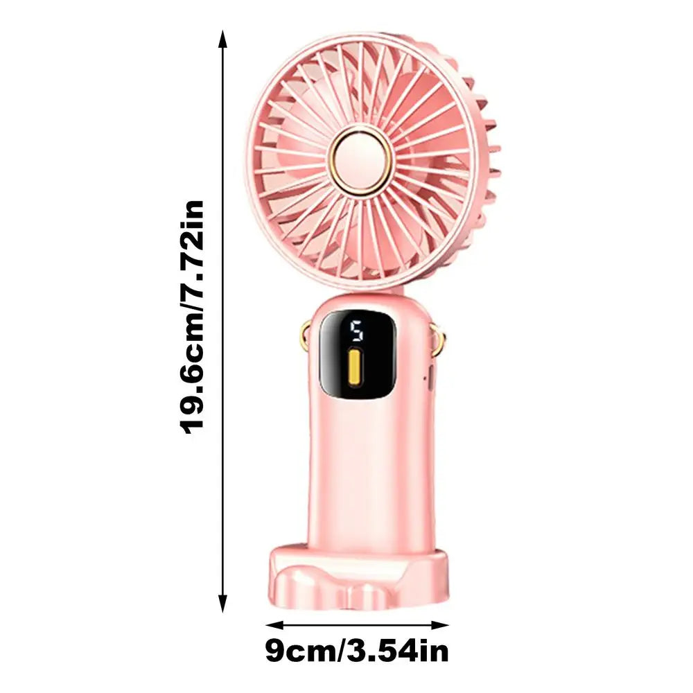 Personal Hand Fan LCD Display Pocket Portable Personal Fan 10000mAh Rechargeable Powerful Quiet Air Circulation For Women Men