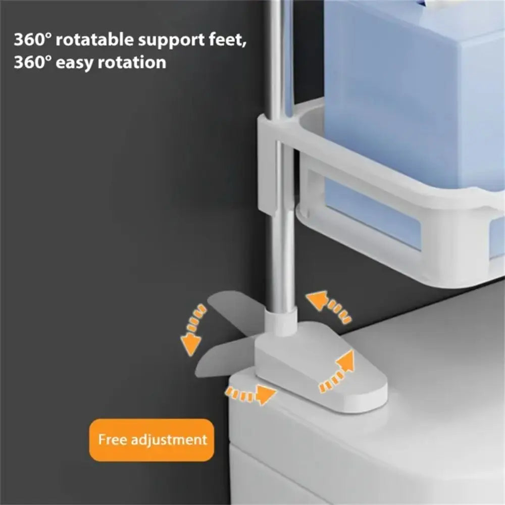 2/3 Layer Over The Toilet Rack Plastic Space Saving Vertical Toilet Stand Punch- free Bathroom Supplies Bathroom Storage Rack