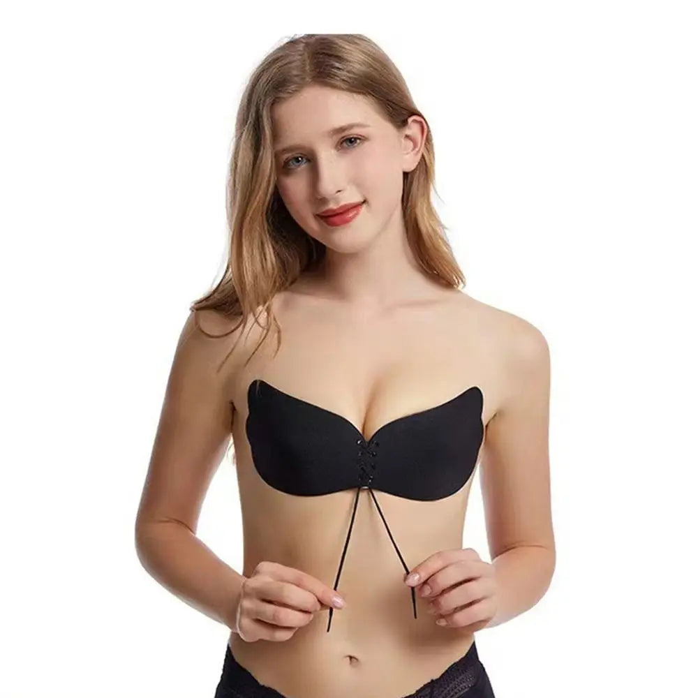 Silicone Sticky Invisible Bandeau Backless Bra Push Up Strapless Bras Stick On Bra