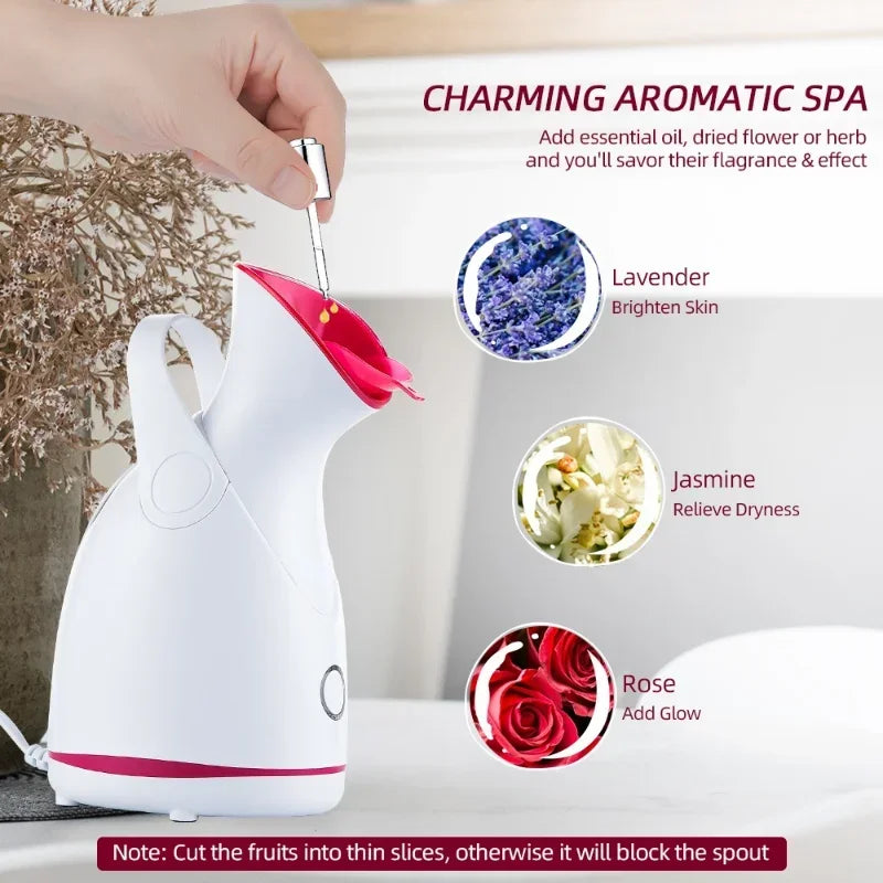 Nano Steam Face Steamer, Hot Compress, Heating Sprayer, Skin Moisturizing, Humidifier, Pore Deep Cleaning, Hydration Nebulizer