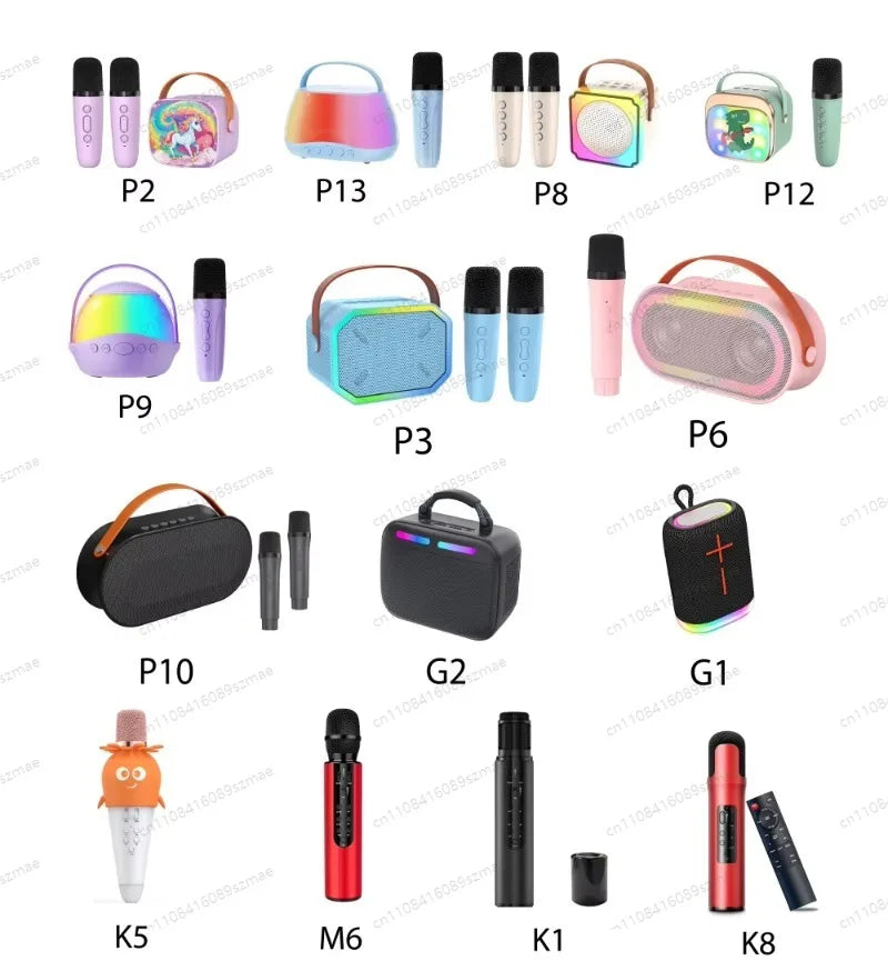 2.4G Wireless KTV Microphone Speaker， All-in-One with Professional Sound Effects， for Home Karaoke， Outdoor， Party， Portable
