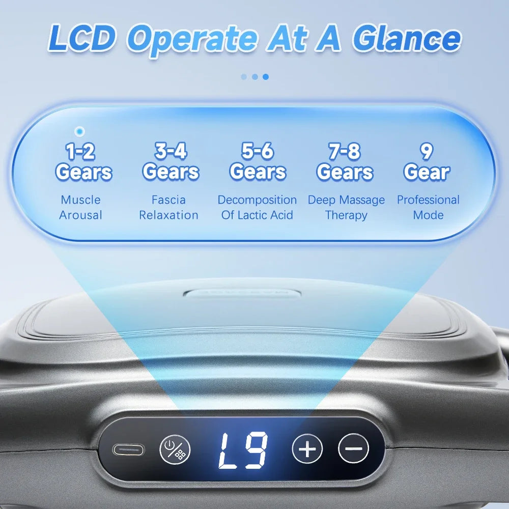 6 Heads Electric Fascia Gun Muscle Massager Handheld Muscle Relaxation Professional Vibration Body Neck Massage Gun Relief Pain