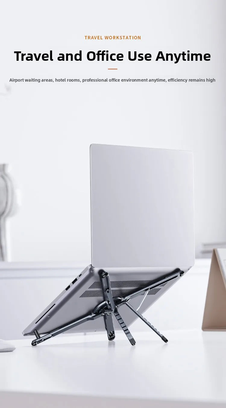 3in1 Aluminum Foldable Magnetic Stand Portable Adjustable Angle Compatible with Phone Tablet Laptop iPhone Samsung iPad MacBook