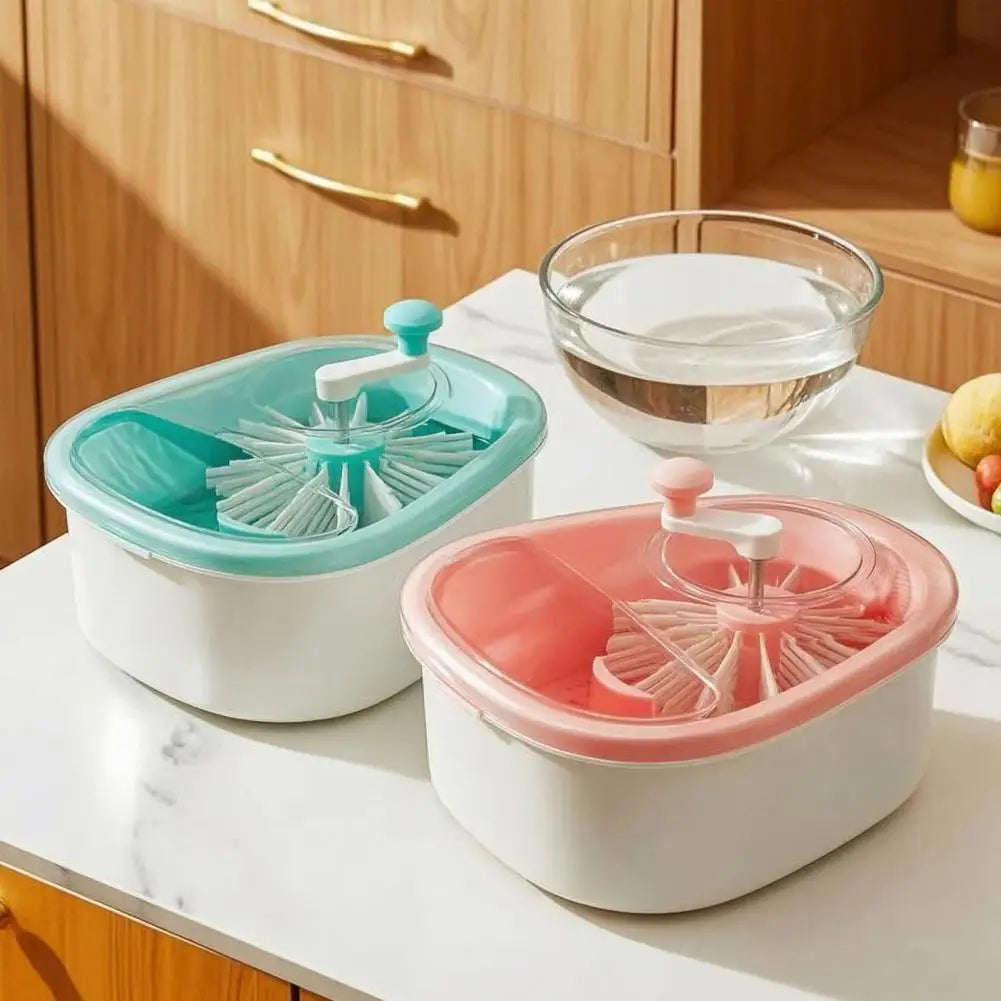 Produce Cleaner Family Size Fruit Bowl Fruit Cleaner Spinner with Rotating Vortex Produce Rinse Bowl Drain Basket for Berries