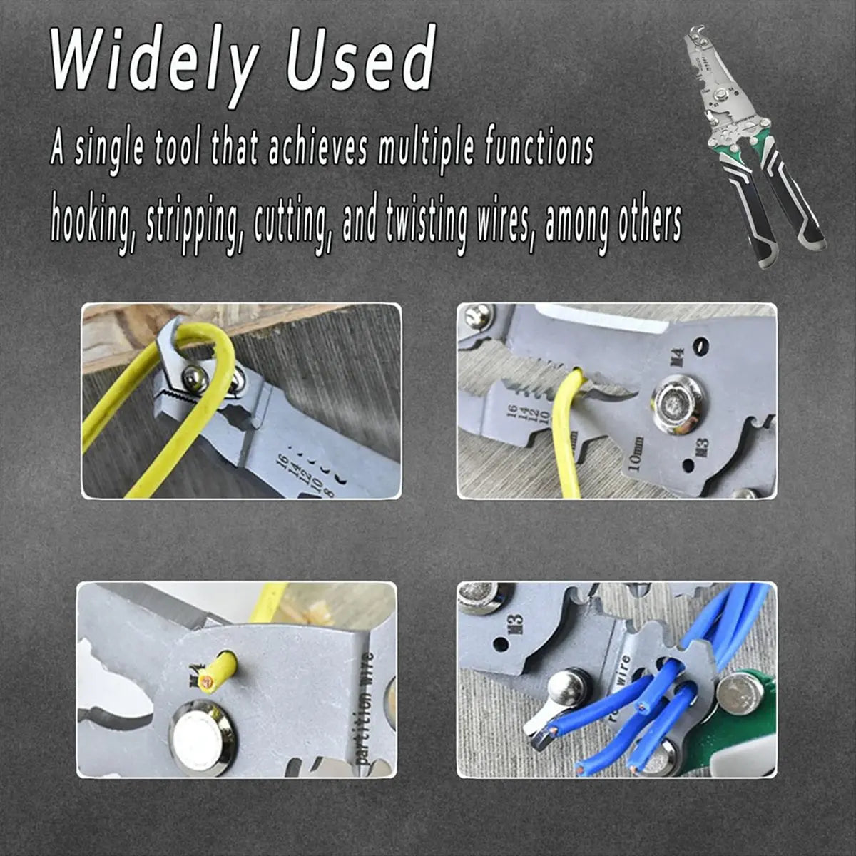 (PQWN) 18 in 1 Foldable Wire Stripper,Multifunctional Wire Stripper,Multifunction Wire Stripper,Electrical Pliers