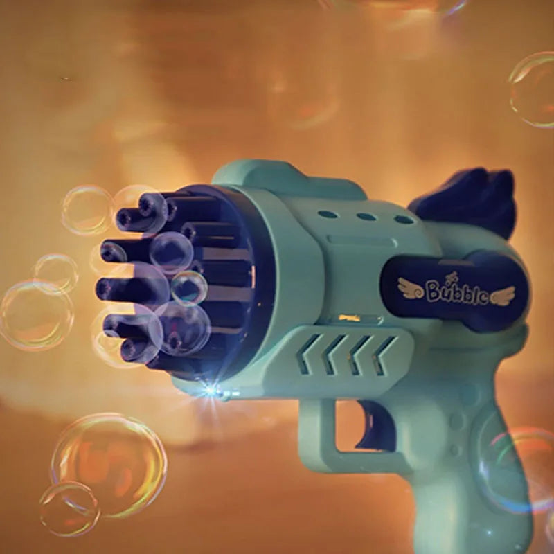 12-Holes Automatic Gatling Bubble Guns For Kids Electric Bubble Machine For Outdoor Summer Children Toys Boys Girls Birthday Gif