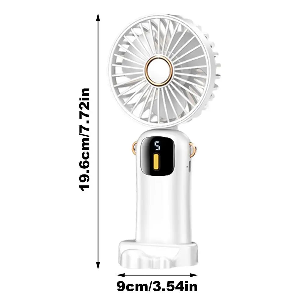 Personal Hand Fan LCD Display Pocket Portable Personal Fan 10000mAh Rechargeable Powerful Quiet Air Circulation For Women Men