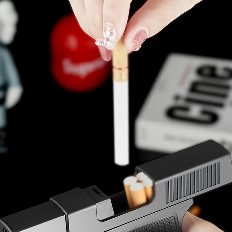 New Focus Gun-shaped Cigarette Case Lighter Thick Branch Medium Branch Fine Branch Cartridge Universal Pistol Shape