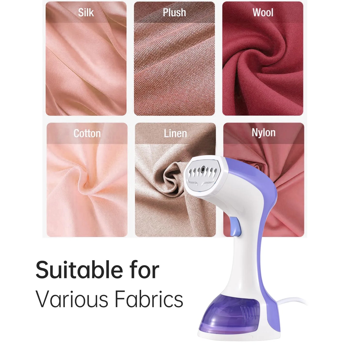 Clothes Handheld Garment Steamer 1100W Clothes Steamer Portable Quick Heating with 120ML Detachable Water Tank