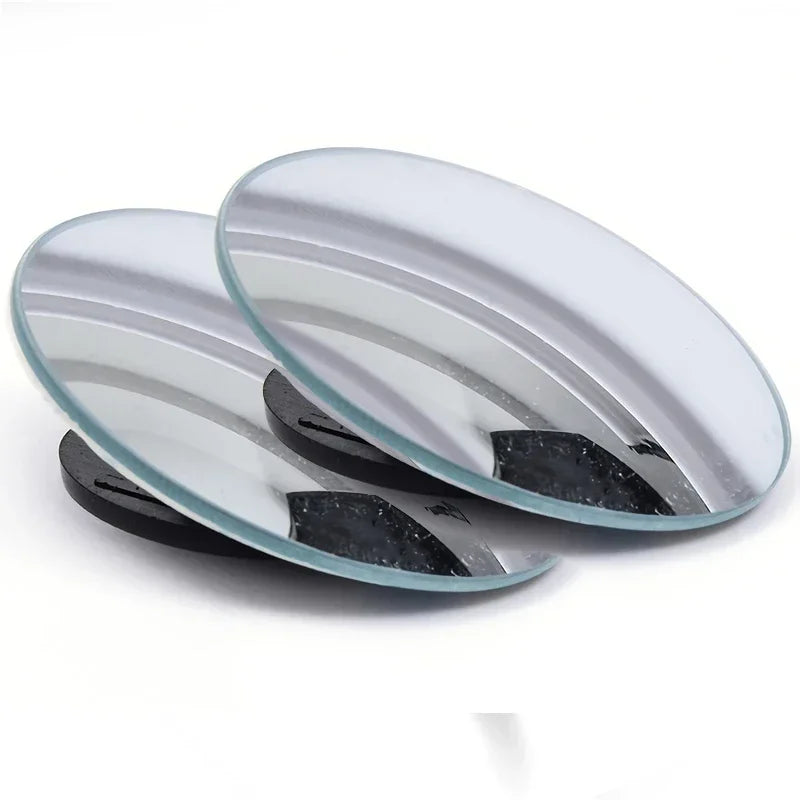2pcs 360 Degree Adjustable Blind Spot Mirror Car Auxiliary Rearview Convex Mirror Round Frame Wide Angle Mirrors for Car Reverse