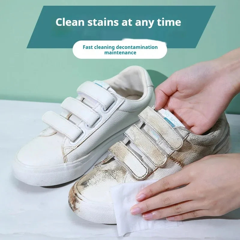 Shoe Sneaker Wipes Cleaner Quick Wipes Disposable Travel Portable Removes Dirt Stains Quick Wet Wipes for Shoe Care 80 Pcs