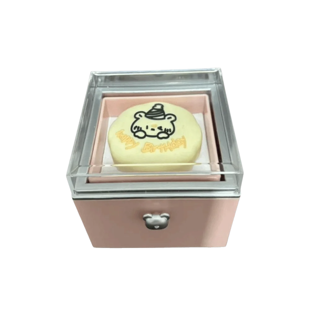 Automatic Flip Bear Flip Ring Boxs Light Candles Spinning Design Mini Cake Surprise Rotating Box Surprise Mechanism