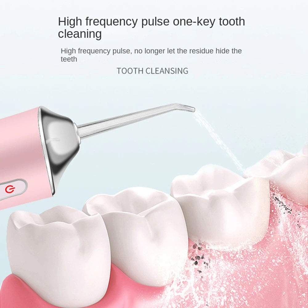 Oral Irrigator kit Portable Dental Water Flosser USB Rechargeable Water Jet Floss Tooth Pick 4 Tip 220ml 3 Modes IPX7 1400rpm