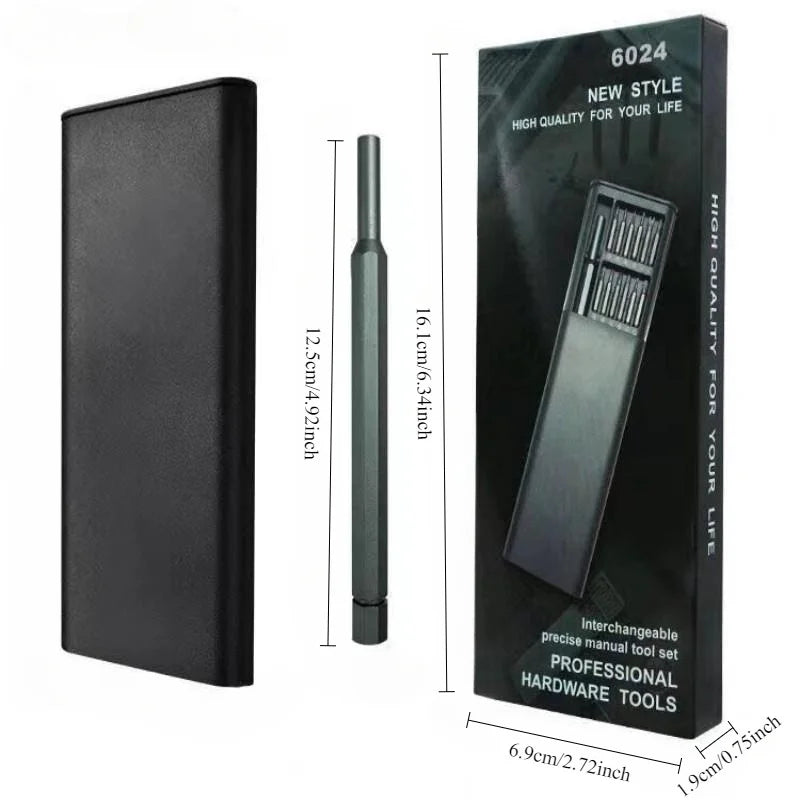 24 In 1 Precision Screwdriver Kit Mini Professional Screwdrivers Bit Set Magnetic Handle Screw Driver for Mobile Phone