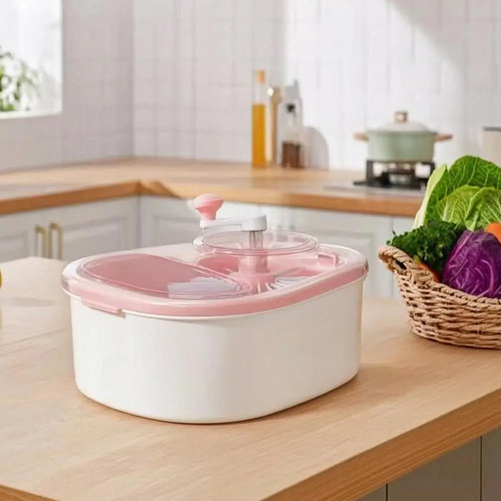 Produce Cleaner Family Size Fruit Bowl Fruit Cleaner Spinner with Rotating Vortex Produce Rinse Bowl Drain Basket for Berries