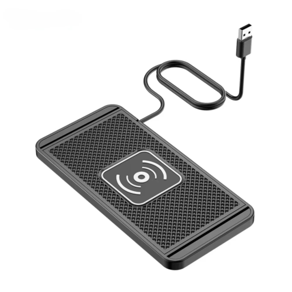 15W Wireless Car Charger Pad Non-slip Phone Charge For iPhone 17 16 15 14 13 12 Samsung S25 S24 Xiaomi 17 Pro Max Fast Charging