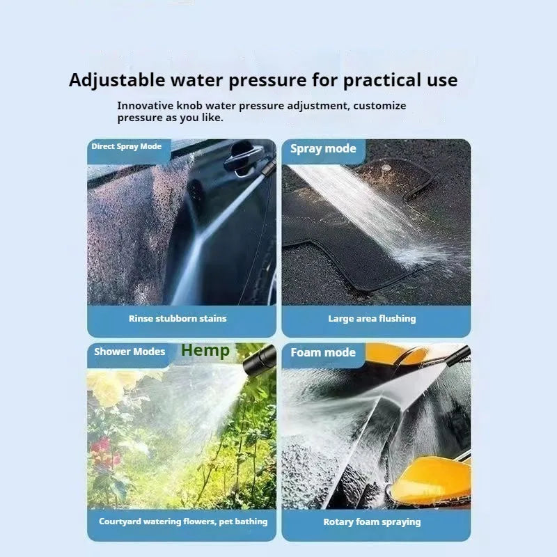 Adjustable Car Wash Water Gun High Pressure Metal Car Wash Straight Nozzle Washer Spray Sprinkler for Car Washing Tool