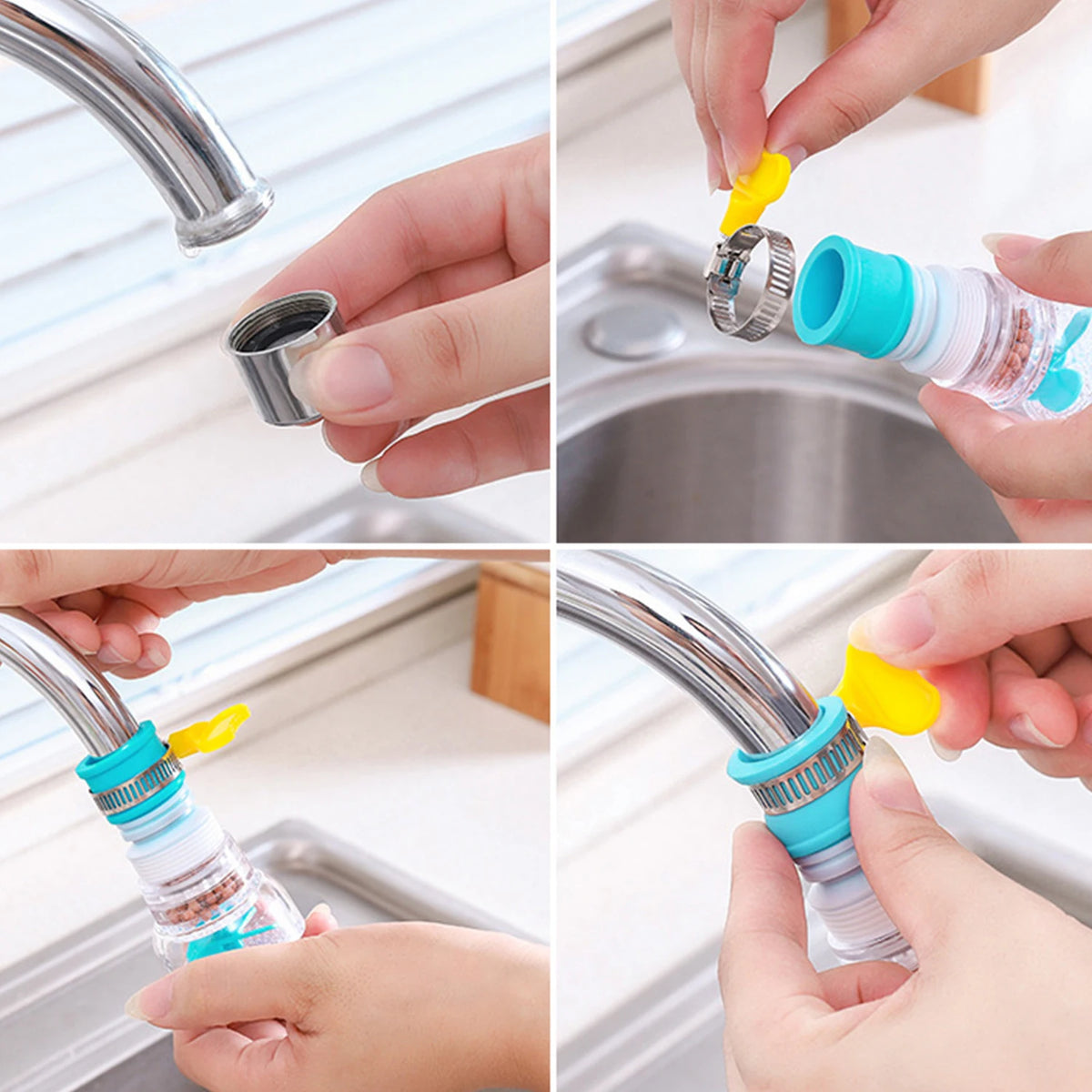 Universal 360 Rotation Faucet Bubbler Swivel Water Saving Economizer Head Shower Kitchen Faucet Nozzle Adapter Sink Accessories