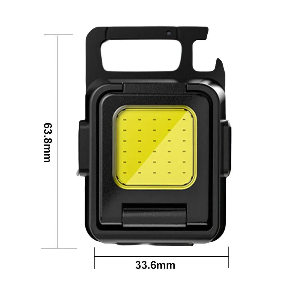 Mini LED COB 800mah Multifunctional Keychain Light Rechargeable Strong Magnetic Work Lamp Outdoor Keychain Portable Lamp