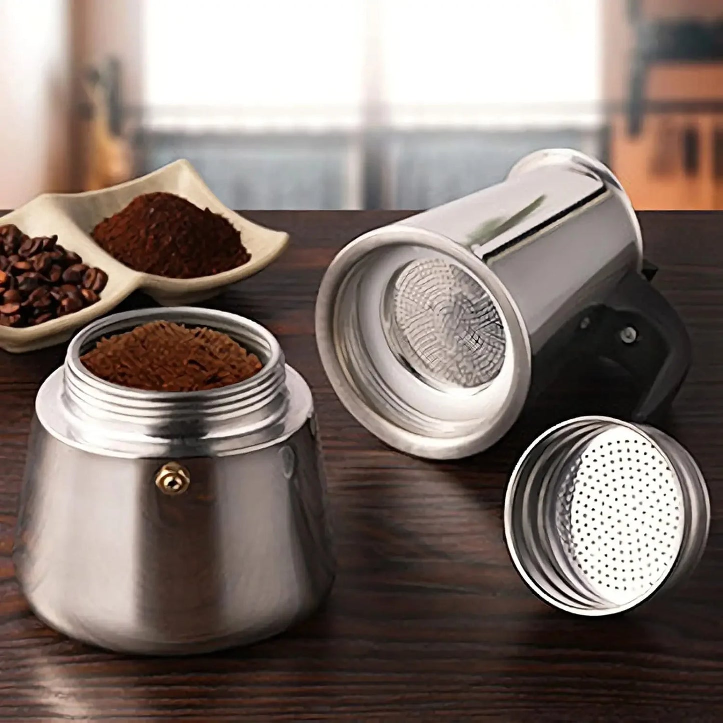 Stainless Steel Moka Pot 6/9/12 Cups Moka Pot Caffe Machine Espresso Cups Coffee Makers Stovetop Filter Coffee Pot