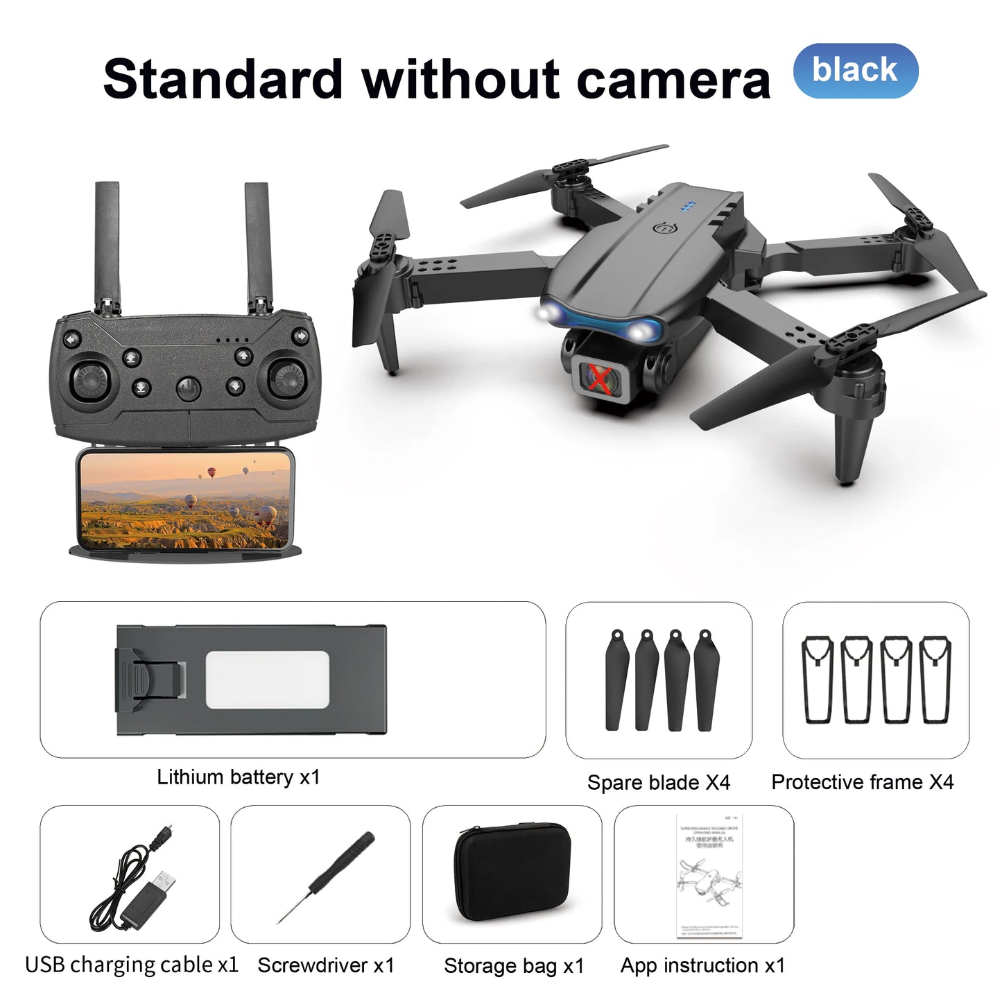 New Drone With 4K Professional Camera High-Definition Dual Camera Lens Long Battery Life LED Night Flight Lights Toy Gift