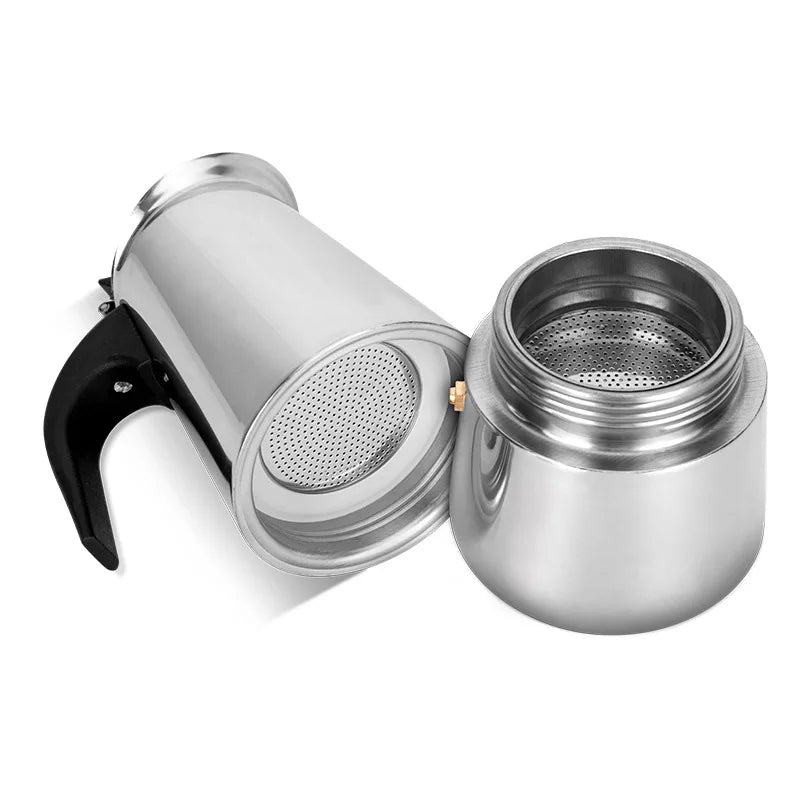 Stainless Steel Moka Pot 6/9/12 Cups Moka Pot Caffe Machine Espresso Cups Coffee Makers Stovetop Filter Coffee Pot