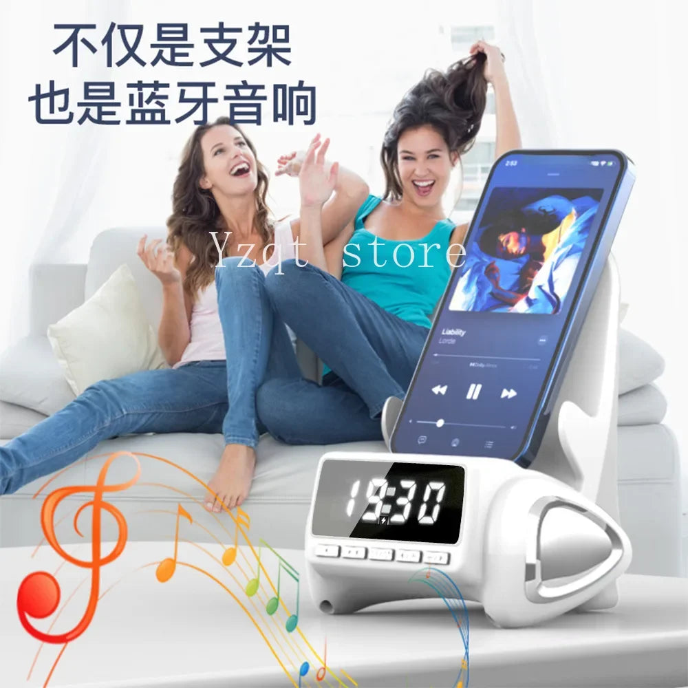 New smart sensor wireless bluetooth bracket speaker 018 lazy chair timing alarm clock carry multi-function