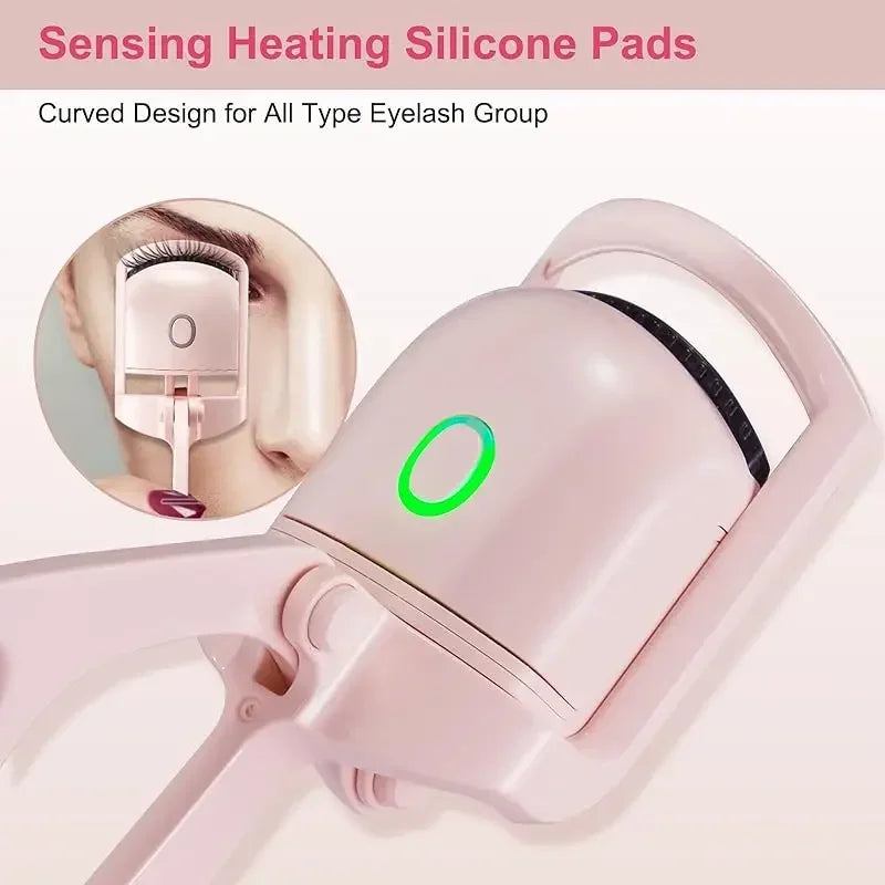 USB-Rechargeable Eyelash Curler - 2 temperature settings for customized curls that stay all day.