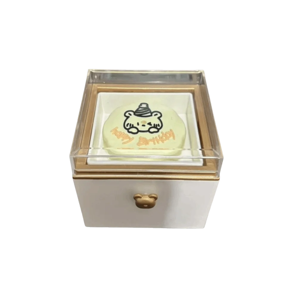 Automatic Flip Bear Flip Ring Boxs Light Candles Spinning Design Mini Cake Surprise Rotating Box Surprise Mechanism
