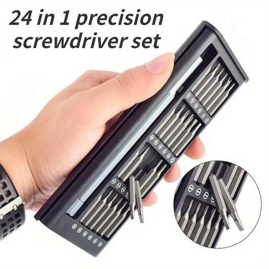 24 In 1 Precision Screwdriver Kit Mini Professional Screwdrivers Bit Set Magnetic Handle Screw Driver for Mobile Phone