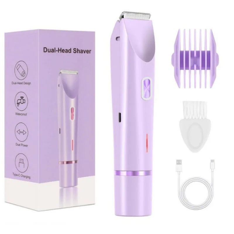 Electric Shaver for Woman Double Head Dual Purpose Razor Body Underarm Bikini Skin and Body Care Appliances Adults Women Tools