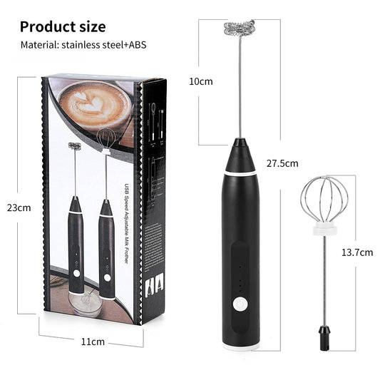 Handheld Electric Milk Foamer Coffee Milk Cover Foamer Household Mini Milk Foamer Blender Handheld Wireless Hair Beater