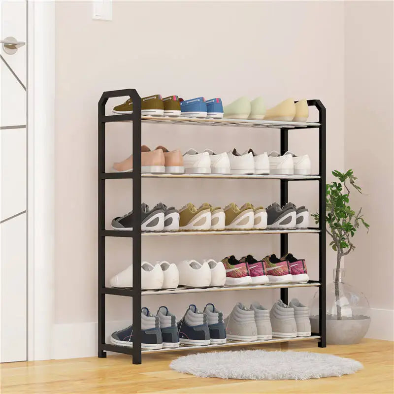 Customized Metal Shoe Rack Cabinet Storage Modern Design Metal 5 Layers Shoe Rack Organizer Shelf Home Furniture Manufacturer