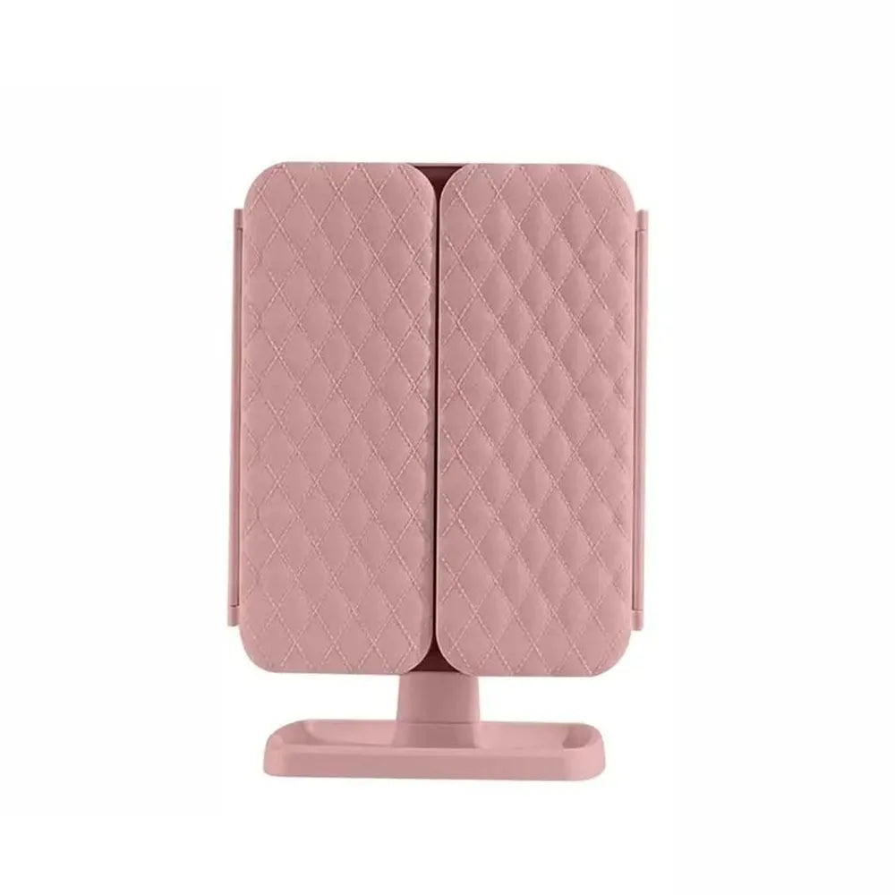 3X/2X/1X Magnifications Cosmetic Mirror Touch Sensor Switch 3 Panels Makeup Table Mirror Folding Wide Angle Smart Mirror Desktop
