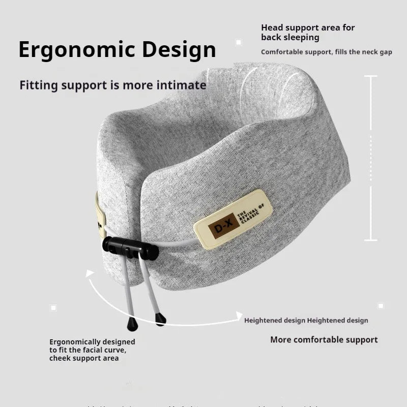 Memory Foam U-Shaped Pillow Travel Neck Support Sleeping Pillow Shoulder Rest U-Cushion Airplane Trip Neck Pillow