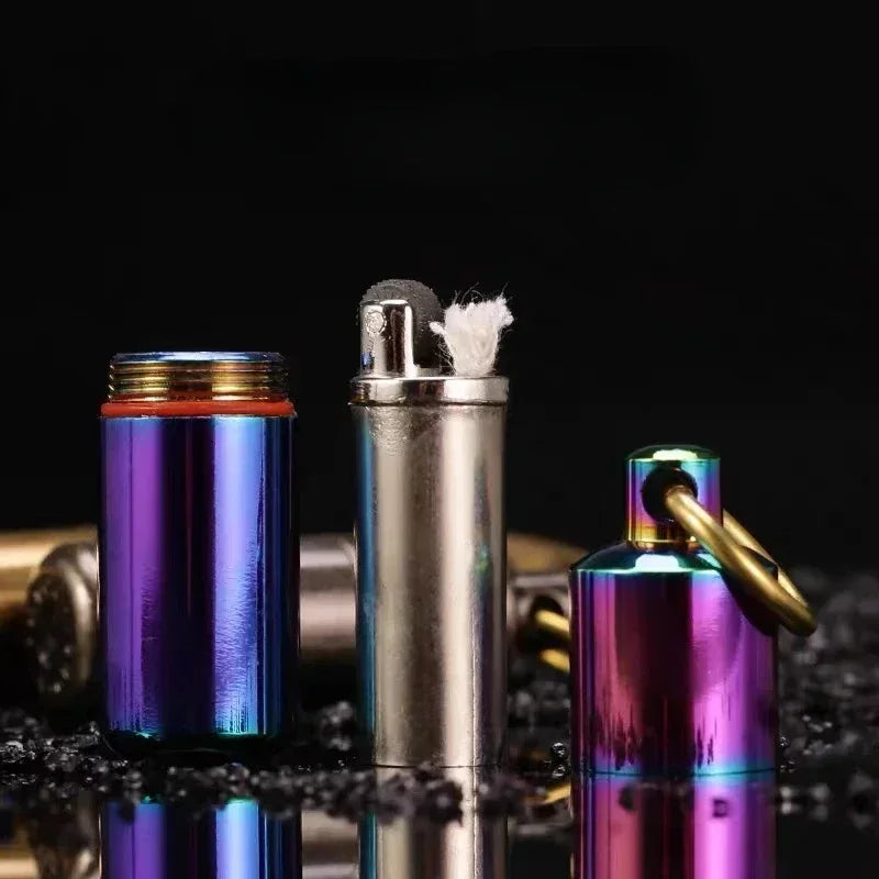 Mini retro necklace-style kerosene lighter, old-fashioned gasoline lighter