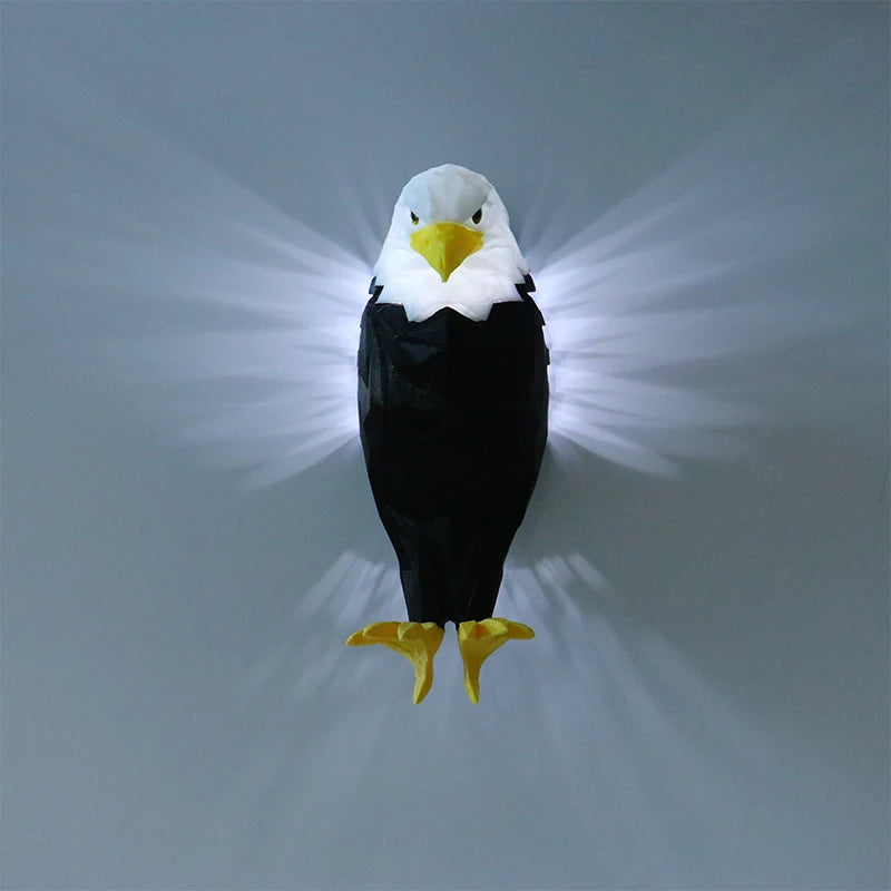 Remote Control Charging Eagle Light 3D Wall Lamp Eagle Shape Projector Modern Creative Atmosphere Lamp Light 3D Print Animal