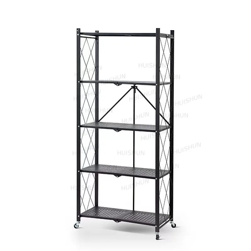 No installation required, foldable kitchen storage rack, household goods multi-layer microwave oven storage rack